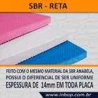 Placa 100% Borracha SBR RETA - 1,30 x 0,85 - Espessura 14MM